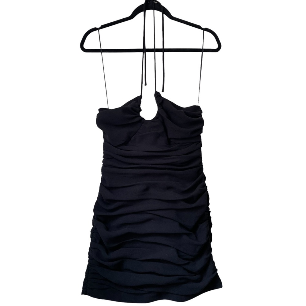 Zara mini black dress with halter straps. New !